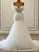 Elegant V-neck Off-Shoulder Strapless Mermaid Long Wedding Dress, WD192