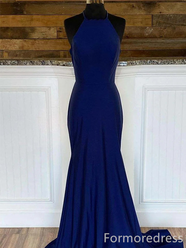 Elegant Halter Sleeveless Mermaid Long Prom Dress,Evening Dress,PD270