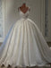 Gorgeous V-neck Lace Appliques A-line Long Wedding Dress, WD194