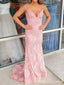 Sexy V-neck Spaghetti Strap Mermaid Long Prom Dress,Evening Dress,PD272