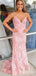 Sexy V-neck Spaghetti Strap Mermaid Long Prom Dress,Evening Dress,PD272