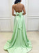 Sexy Deep V-neck Halter Split Side A-line Long Prom Dress,Evening Dress,PD273