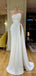 Simple Sexy Split Side Strapless A-line Long Wedding Dress, WD198