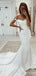 Elegant V-neck Off-Shoulder Mermaid Long Wedding Dress, WD200