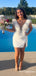 Sexy V-neck Split Side Short Mini Homecoming Dress,  HD29