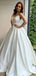 Elegant V-neck Spaghetti Strap A-line Long Wedding Dress, WD211