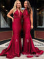 Mismatched Sexy Red Mermaid Long Bridesmaid Dress,  BD29