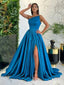 Elegant Spaghetti Strap Split Side A-line Long Prom Dress,Evening Dress,PD293