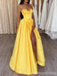 Elegant Sweatheart Spaghetti Strap Split Side A-line Long Prom Dress,Evening Dress,PD295