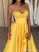 Elegant Sweatheart Spaghetti Strap Split Side A-line Long Prom Dress,Evening Dress,PD295