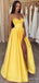 Elegant Sweatheart Spaghetti Strap Split Side A-line Long Prom Dress,Evening Dress,PD295