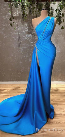 Elegant One Shoulder Split Side Mermaid Long Prom Dress,Evening Dress,PD297