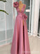 Elegant V-neck Split Side A-line Long Prom Dress,Evening Dress,PD305