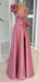 Elegant V-neck Split Side A-line Long Prom Dress,Evening Dress,PD305