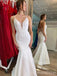 Elegant V-neck Strapless Mermaid Long Wedding Dress,  WD26