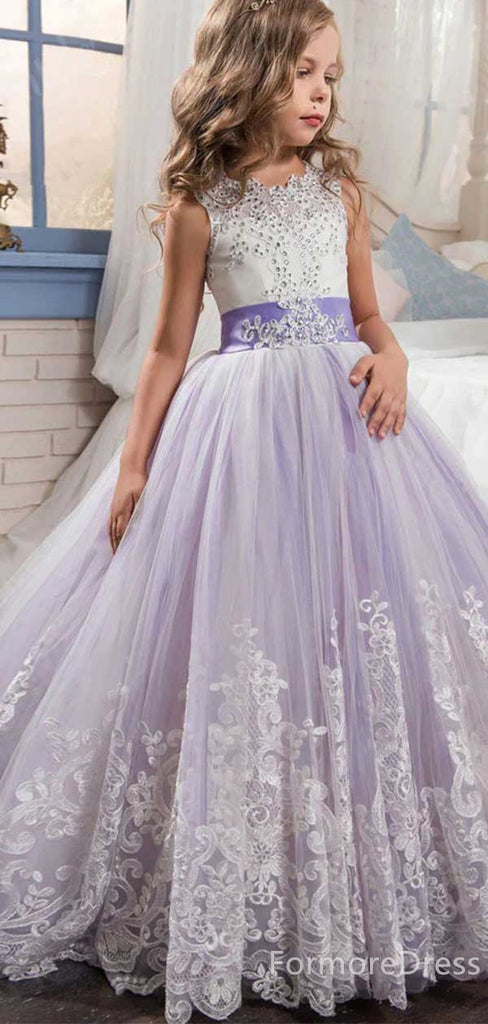 Elegant Lace A-line  Flower Girl Dress,  FGD34