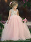 Elegant Sleeveless A-line Long Flower Girl Dress,  FGD37