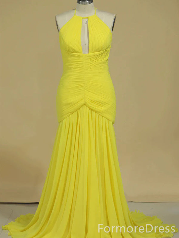 Unique Halter A-line Long Prom Dress,Evening Dress,PD281