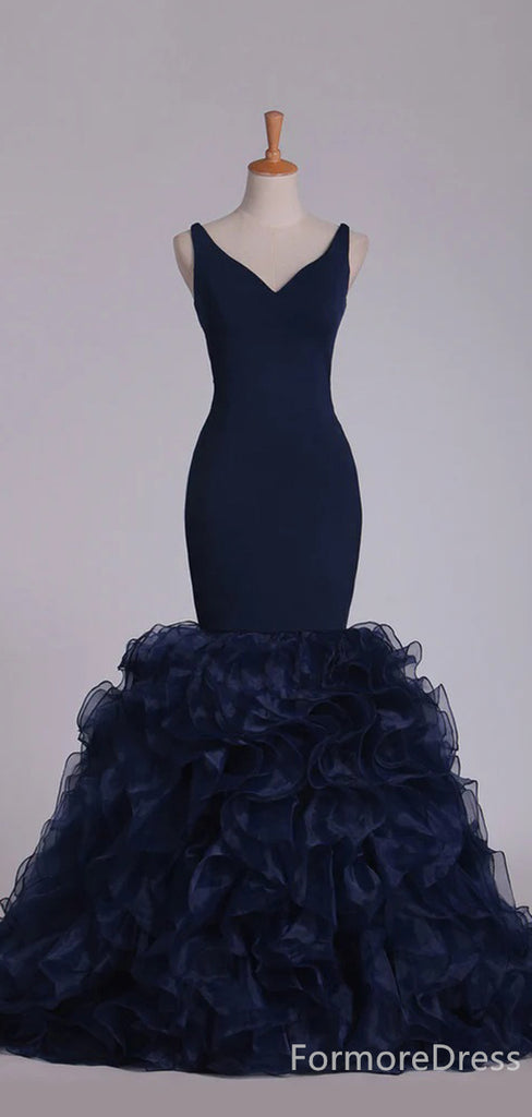 Elegant V-neck Mermaid Long Prom Dress,Evening Dress,PD284