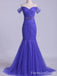 Elegant V-neck Off-Shoulder Mermaid Long Prom Dress,Evening Dress,PD285