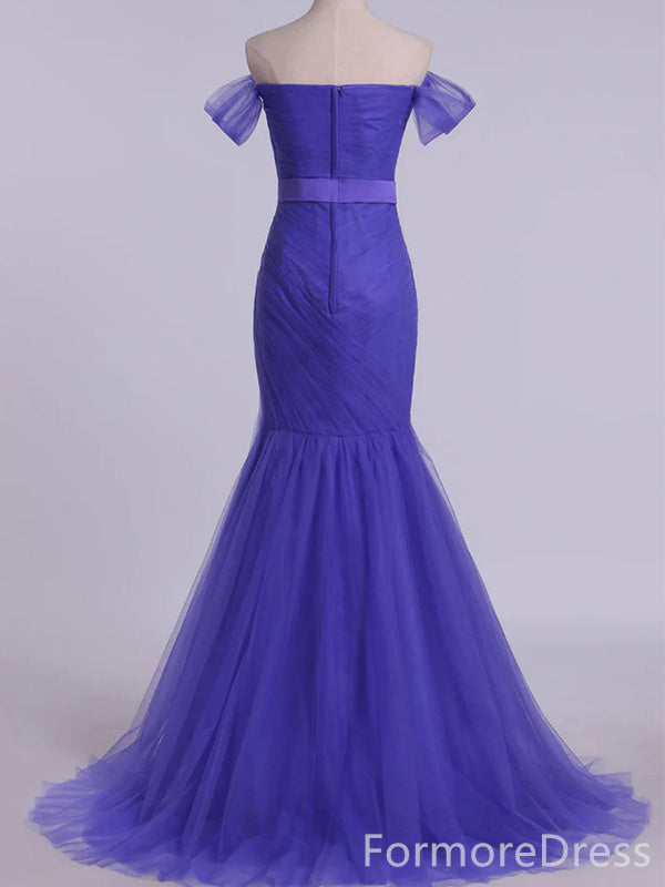 Elegant V-neck Off-Shoulder Mermaid Long Prom Dress,Evening Dress,PD285