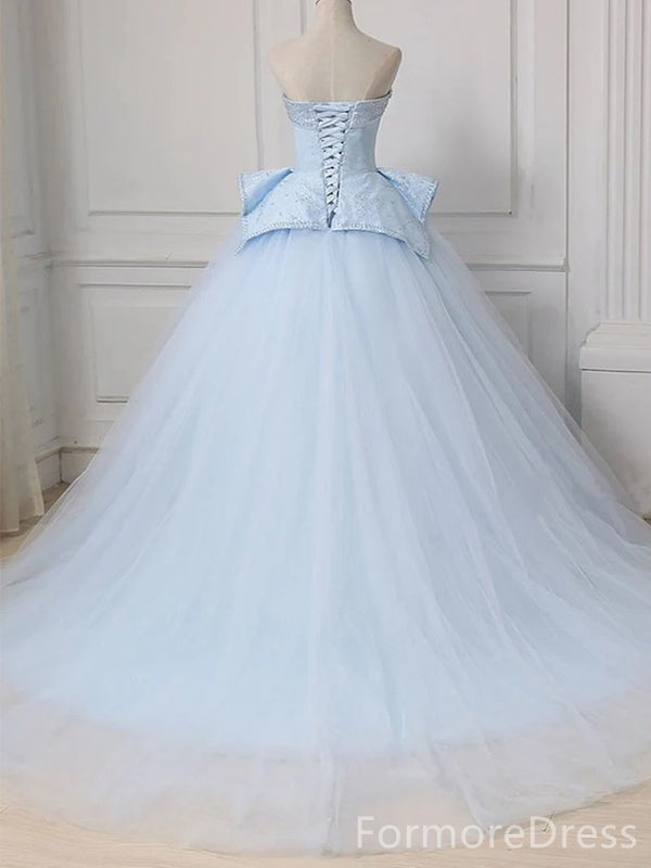 Luxury Sweatheart Strapless A-line Long Prom Dress,Evening Dress,PD286