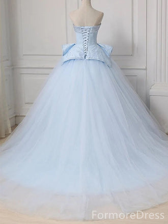 Luxury Sweatheart Strapless A-line Long Prom Dress,Evening Dress,PD286