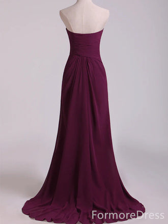 Elegant Sweatheart Strapless A-line Long Prom Dress,Evening Dress,PD287