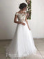 Elegant  Appliques  A-line Off-shoulder Long Wedding Dress,  WD19