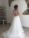 Elegant  Appliques  A-line Off-shoulder Long Wedding Dress,  WD19