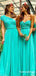 Mismatched Elegant  A-line Long Bridesmaid Dress,  BD31