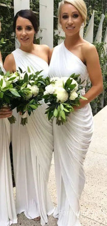 Elegant One-shlulder Mermaid Long Wedding Dress,  BD39