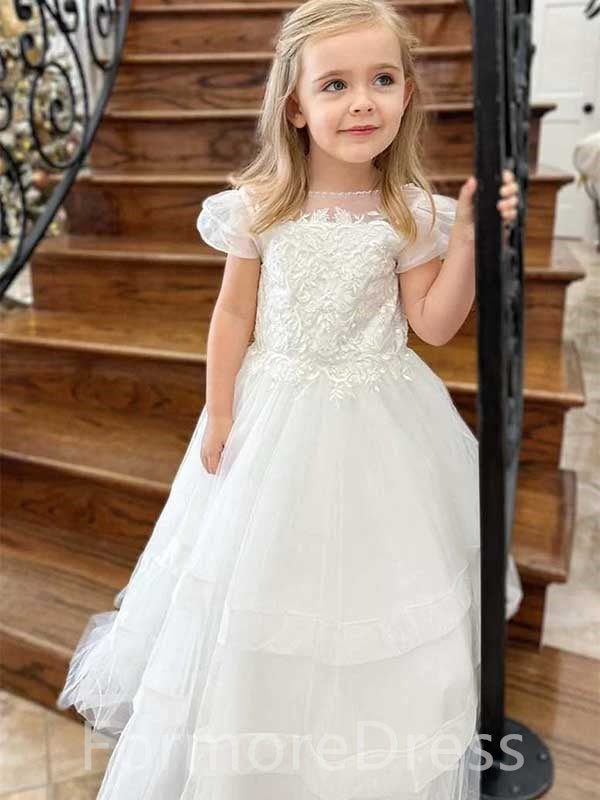 Sweet Flower Girl A-line Dress, Cute Flower Girl Dress, FGD04