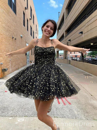 Lovely Spaghetti Strap A-line Short Mini Homecoming Dress,  HD30