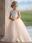 Elegant Sleeveless Lace A-line Long Flower Girl Dress,  FGD41