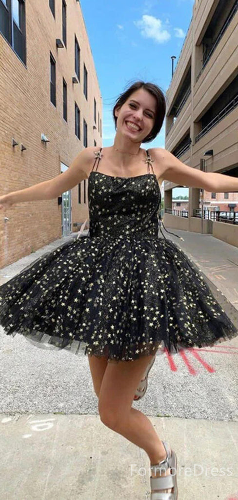 Lovely Spaghetti Strap A-line Short Mini Homecoming Dress,  HD30