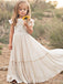 Lovely Lace A-line Long Flower Girl Dress,  FGD44