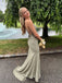 Elegant Spaghetti Strap Split Side Mermaid Long Prom Dress,PD25