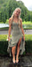 Elegant Spaghetti Strap Split Side Mermaid Long Prom Dress,PD25