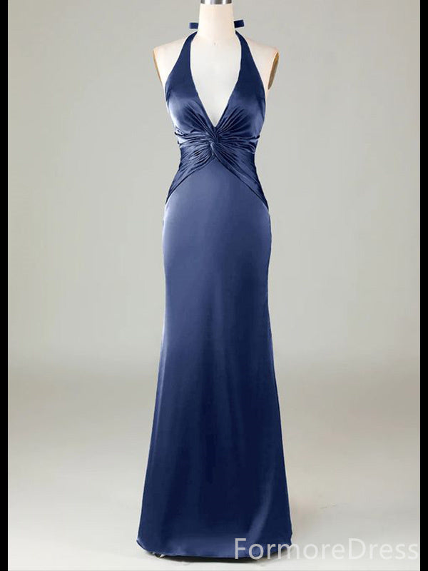 Sexy V-neck Halter Mermaid Long Prom Dress,PD316