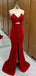 Unique V-neck Strapless Mermaid Long Prom Dress,PD317