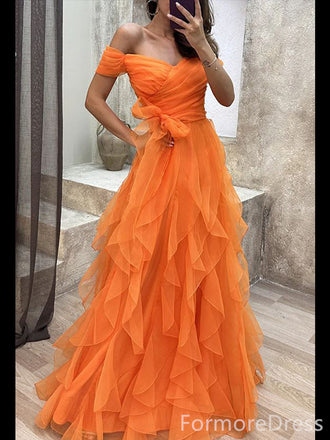 Elegant V-neck Off-Shoulder Strapless A-line Long Prom Dress,PD319