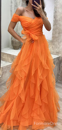 Elegant V-neck Off-Shoulder Strapless A-line Long Prom Dress,PD319