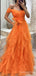 Elegant V-neck Off-Shoulder Strapless A-line Long Prom Dress,PD319