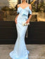 Elegant V-neck Spaghetti Strap Mermaid Long Prom Dress,PD325