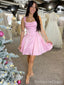 Elegant Pink A-line Short Mini Homecoming Dress,  HD245