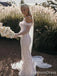 Elegant Off-shlulder Spaghetti Strap Mermaid Long Wedding Dress,  WD35