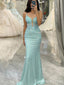 Sparkly Spaghetti Strap Mermaid Long Prom Dress,PD328