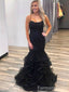 Gorgeous Lace Spaghetti Strap Mermaid Long Prom Dress,PD329