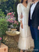 Elegant V-neck Long Sleeves A-line Long Prom Dress,PD331